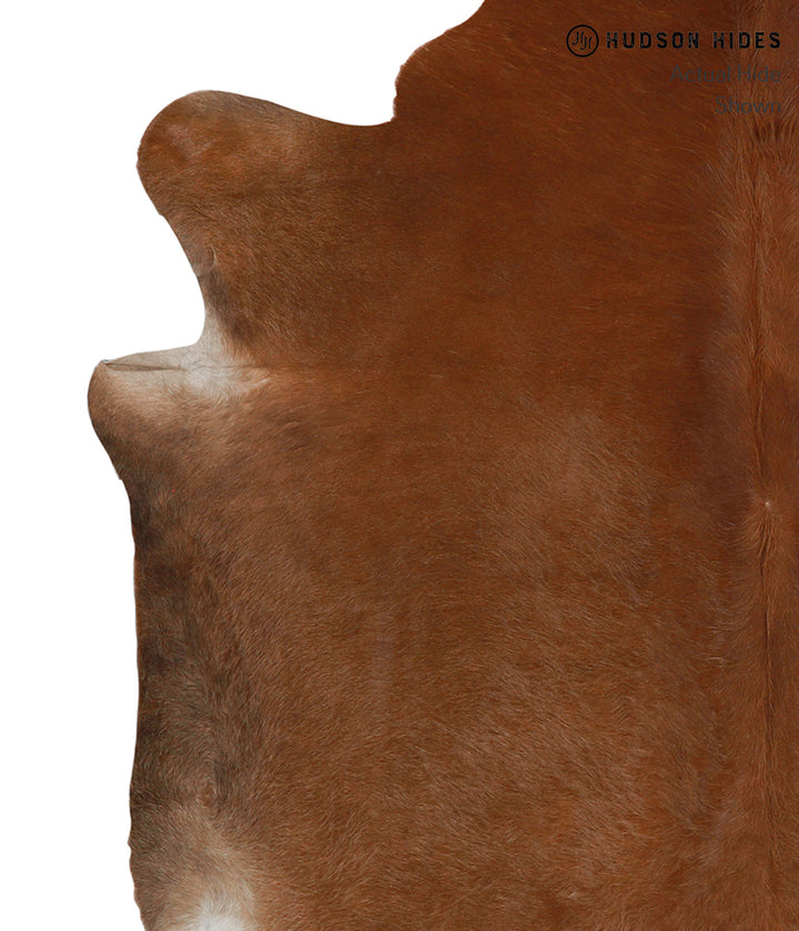 Solid Brown X-Large Brazilian Cowhide Rug 6'4"H x 6'3"W #85281 by Hudson Hides