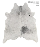 Salt and Pepper Black X-Large Brazilian Cowhide Rug 6'9"H x 5'11"W #85330 by Hudson Hides