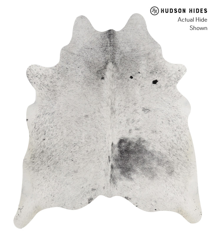 Salt and Pepper Black X-Large Brazilian Cowhide Rug 6'9"H x 5'11"W #85330 by Hudson Hides
