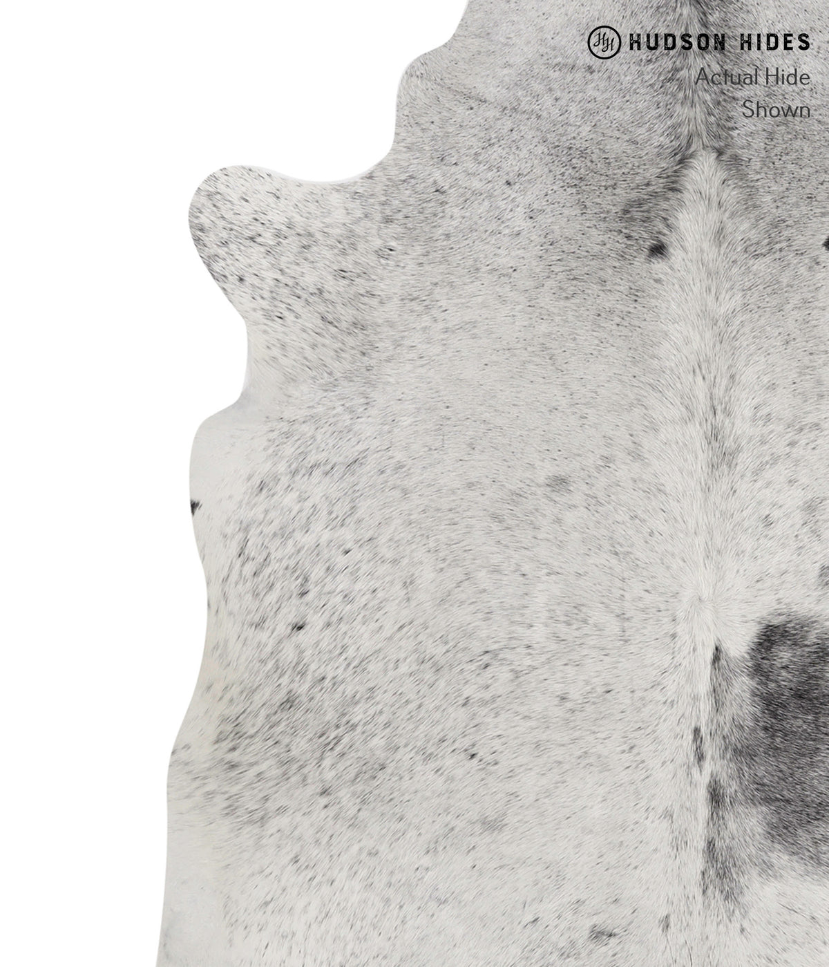 Salt and Pepper Black X-Large Brazilian Cowhide Rug 6'9"H x 5'11"W #85330 by Hudson Hides