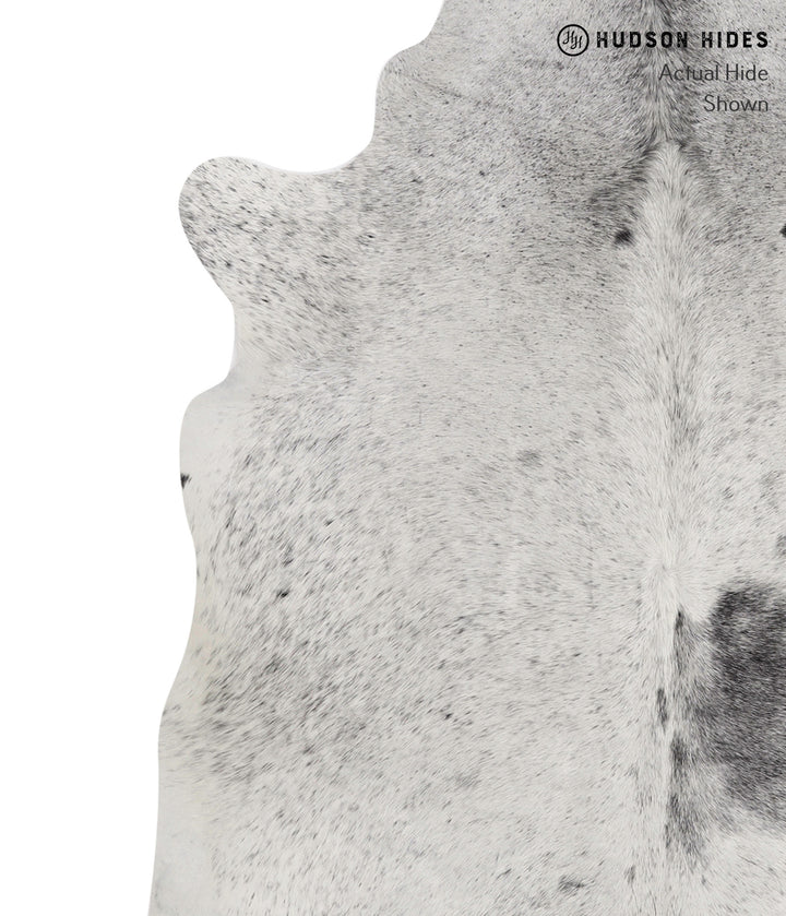Salt and Pepper Black X-Large Brazilian Cowhide Rug 6'9"H x 5'11"W #85330 by Hudson Hides
