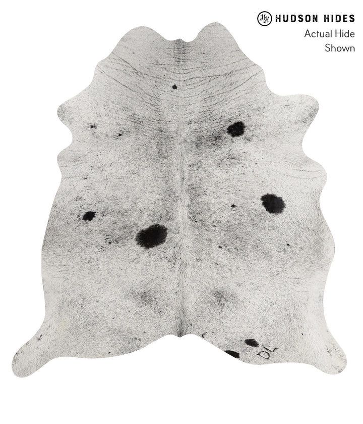 Salt and Pepper Black X-Large Brazilian Cowhide Rug 6'8"H x 6'4"W #85345 by Hudson Hides