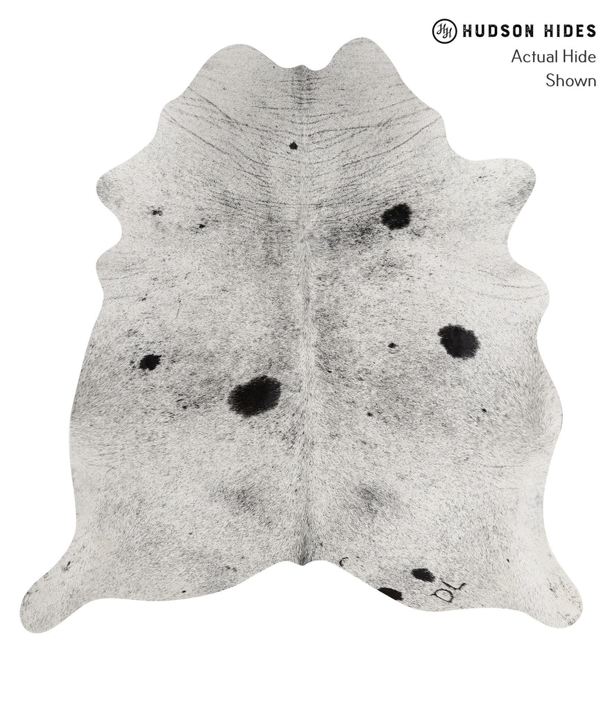 Salt and Pepper Black X-Large Brazilian Cowhide Rug 6'8"H x 6'4"W #85345 by Hudson Hides