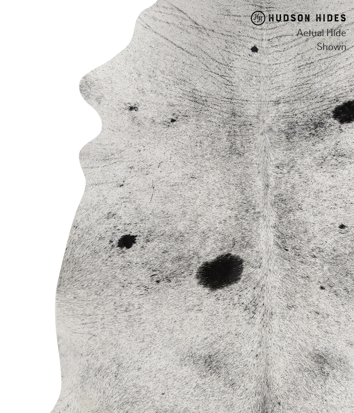 Salt and Pepper Black X-Large Brazilian Cowhide Rug 6'8"H x 6'4"W #85345 by Hudson Hides