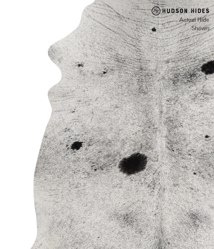 Salt and Pepper Black X-Large Brazilian Cowhide Rug 6'8"H x 6'4"W #85345 by Hudson Hides