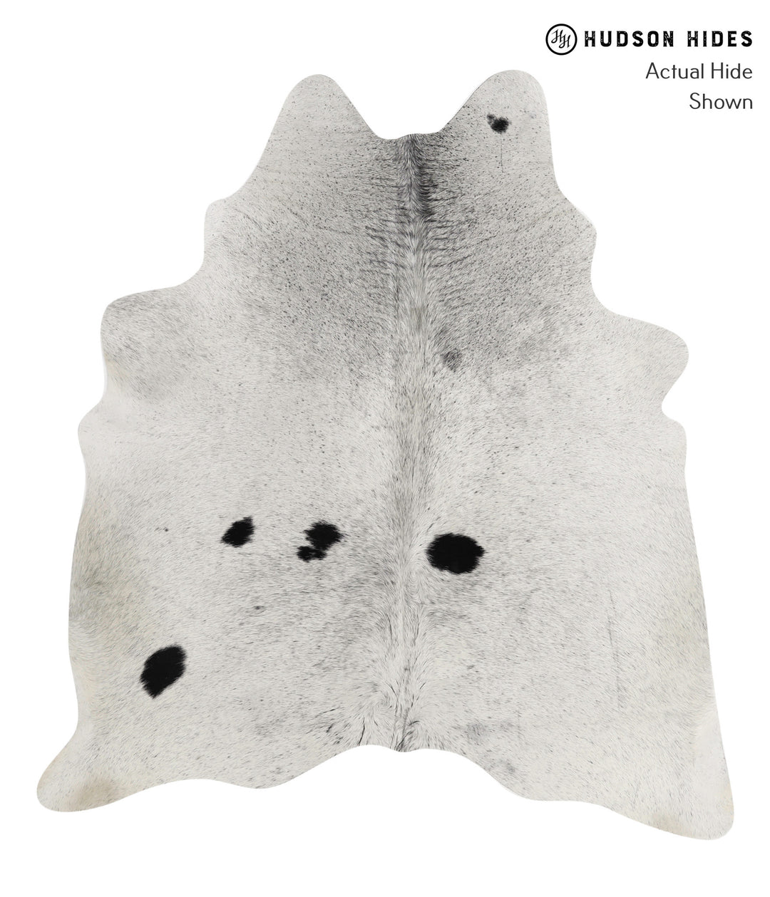 Salt and Pepper Black Large Brazilian Cowhide Rug 6'0"H x 5'5"W #85378
