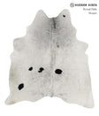 Salt and Pepper Black Large Brazilian Cowhide Rug 6'0"H x 5'5"W #85378 by Hudson Hides
