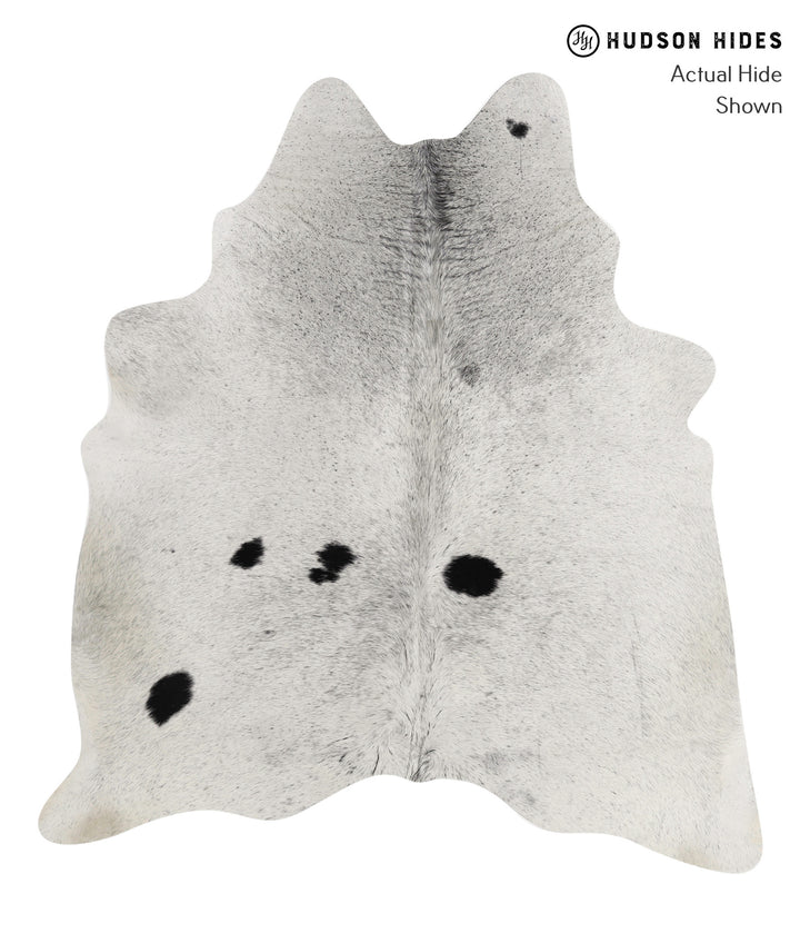 Salt and Pepper Black Large Brazilian Cowhide Rug 6'0"H x 5'5"W #85378 by Hudson Hides