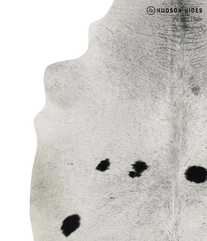 Salt and Pepper Black Large Brazilian Cowhide Rug 6'0"H x 5'5"W #85378 by Hudson Hides