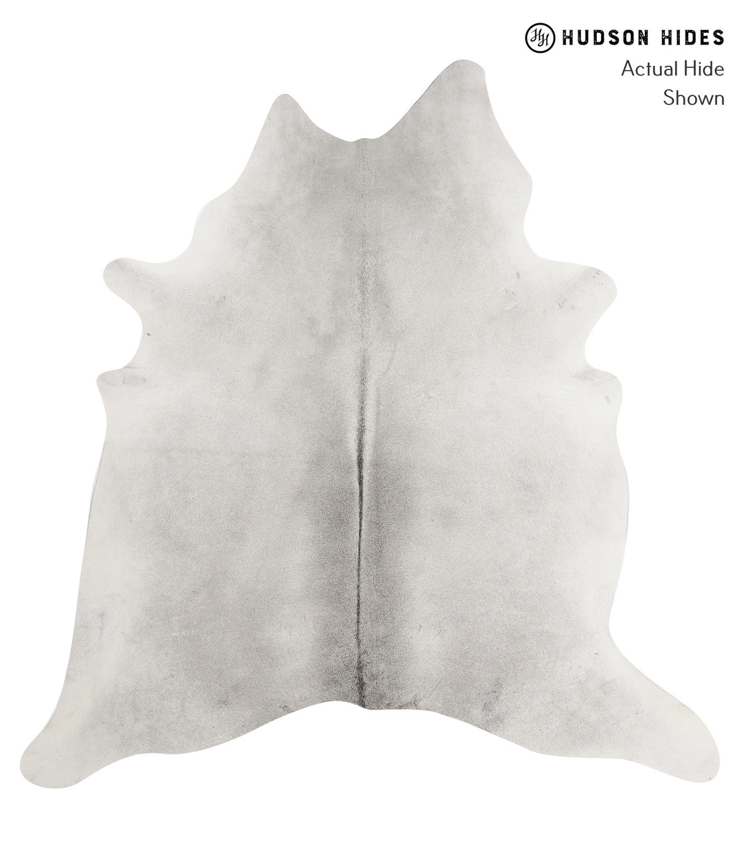 Medium Grey X-Large Brazilian Cowhide Rug 7'0"H x 6'9"W #85409 by Huds