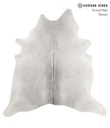 Medium Grey X-Large Brazilian Cowhide Rug 7'0"H x 6'9"W #85409 by Hudson Hides