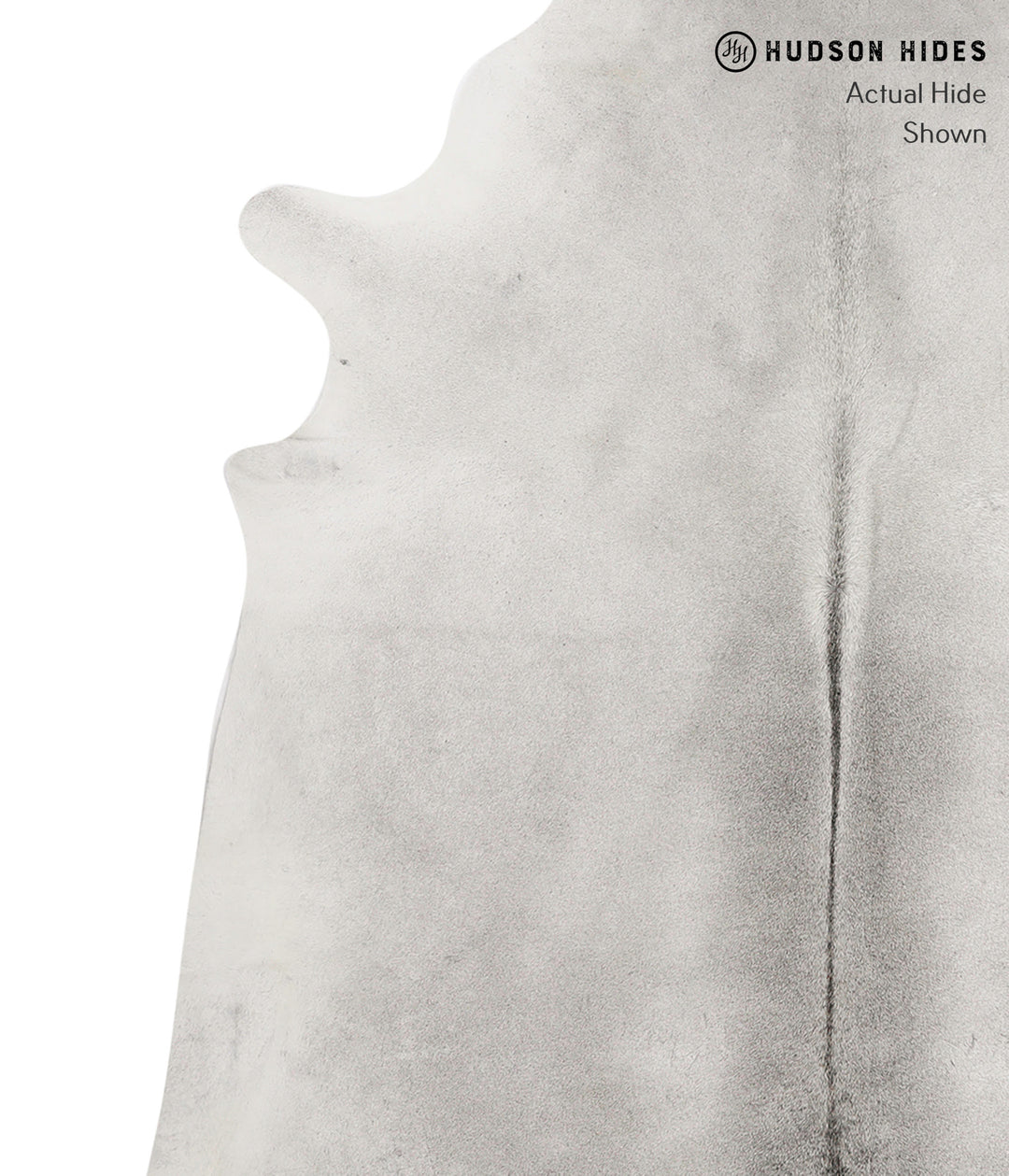 Medium Grey X-Large Brazilian Cowhide Rug 7'0"H x 6'9"W #85409 by Huds