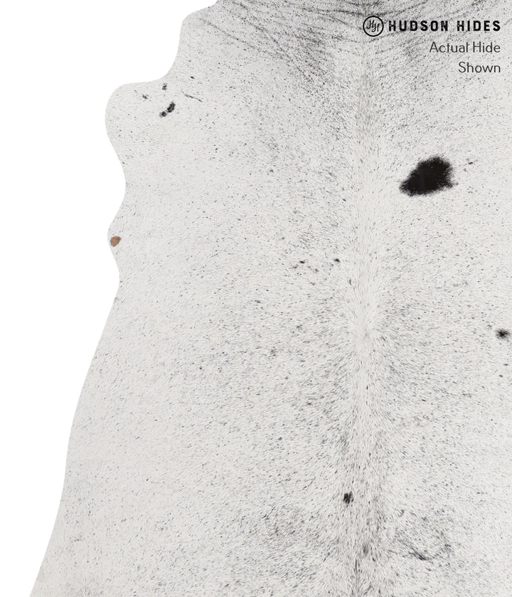Salt and Pepper Black Large Brazilian Cowhide Rug 6'6"H x 6'0"W #85434 by Hudson Hides