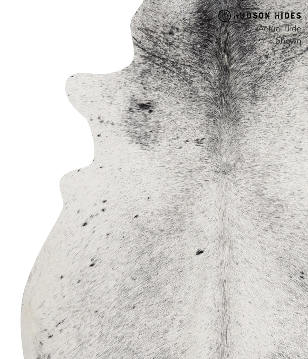 Salt and Pepper Black X-Large Brazilian Cowhide Rug 7'0"H x 5'10"W #85442 by Hudson Hides