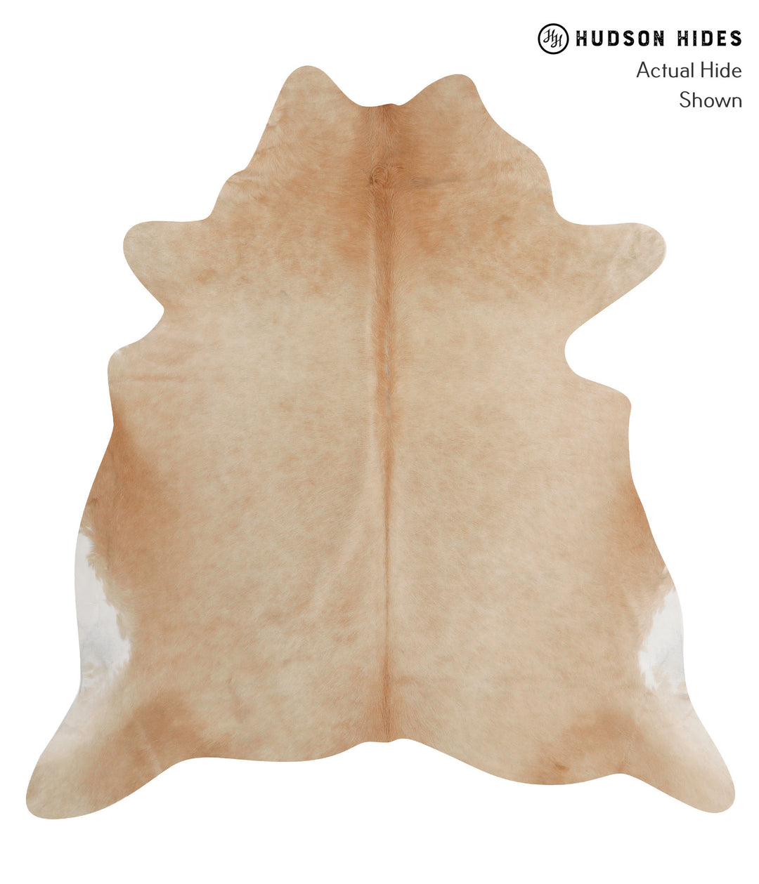 Beige X-Large Brazilian Cowhide Rug 7'0"H x 6'6"W #85464 by Hudson Hid