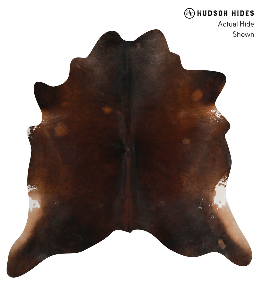 Chocolate Large Brazilian Cowhide Rug 6'1"H x 6'1"W #85474 by Hudson Hides