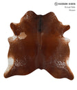 Salt and Pepper Brown X-Large Brazilian Cowhide Rug 6'3"H x 6'4"W #85477 by Hudson Hides