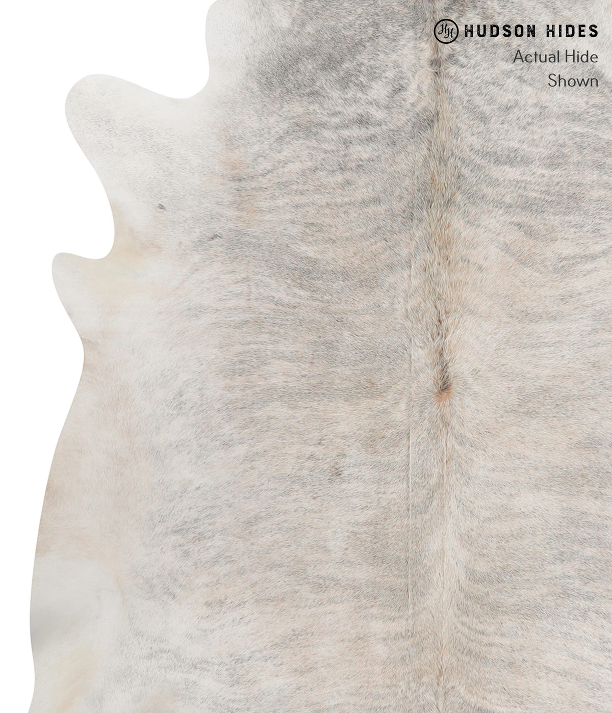 Grey Brindle XX-Large Brazilian Cowhide Rug 7'3"H x 7'2"W #85502 by Hudson Hides