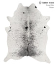Salt and Pepper Black Large Brazilian Cowhide Rug 6'7"H x 5'3"W #85526 by Hudson Hides