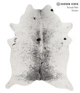 Salt and Pepper Black Large Brazilian Cowhide Rug 6'7"H x 5'3"W #85526 by Hudson Hides