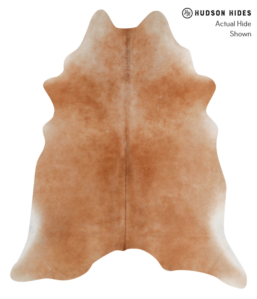 Solid Brown X-Large Brazilian Cowhide Rug 7'2"H x 6'1"W #85538 by Hudson Hides