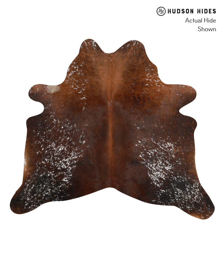 Salt and Pepper Brown Large Brazilian Cowhide Rug 5'6"H x 6'2"W #85540 by Hudson Hides
