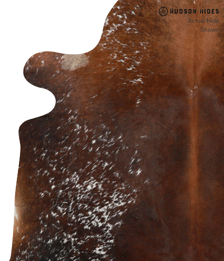 Salt and Pepper Brown Large Brazilian Cowhide Rug 5'6"H x 6'2"W #85540 by Hudson Hides