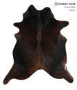 Chocolate X-Large Brazilian Cowhide Rug 6'10"H x 6'0"W #85561 by Hudson Hides