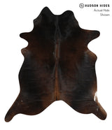 Chocolate X-Large Brazilian Cowhide Rug 6'10"H x 6'0"W #85561 by Hudson Hides