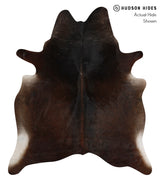 Chocolate X-Large Brazilian Cowhide Rug 7'2"H x 6'2"W #85563 by Hudson Hides