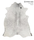 Salt and Pepper Black Large Brazilian Cowhide Rug 6'7"H x 5'5"W #85576 by Hudson Hides