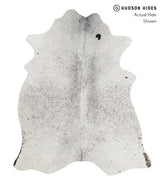 Salt and Pepper Black Large Brazilian Cowhide Rug 6'7"H x 5'5"W #85576 by Hudson Hides