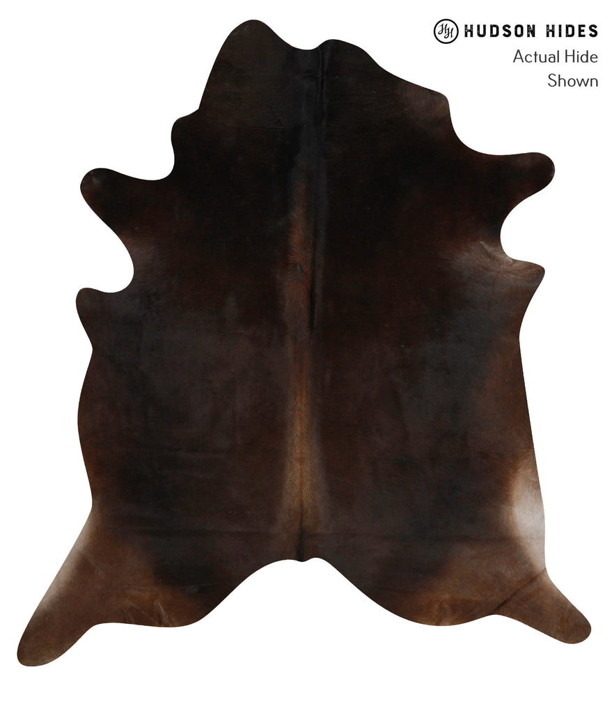 Chocolate X-Large Brazilian Cowhide Rug 7'2"H x 6'4"W #85578 by Hudson Hides