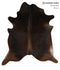 Chocolate X-Large Brazilian Cowhide Rug 7'2