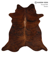 Dark Brindle X-Large Brazilian Cowhide Rug 6'9"H x 6'5"W #85581 by Hudson Hides
