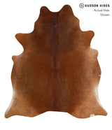 Solid Brown X-Large Brazilian Cowhide Rug 6'10"H x 6'2"W #85609 by Hudson Hides