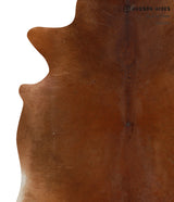 Solid Brown X-Large Brazilian Cowhide Rug 6'10"H x 6'2"W #85609 by Hudson Hides