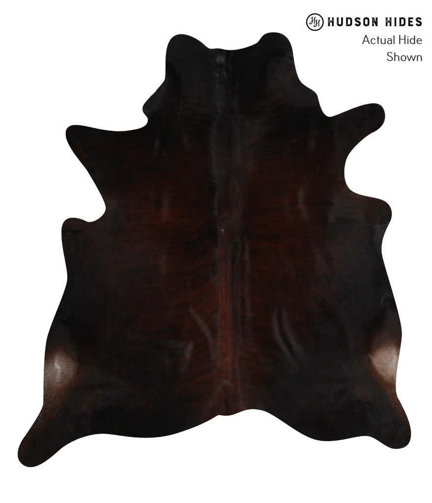 Chocolate Large Brazilian Cowhide Rug 6'7"H x 5'11"W #85633 by Hudson Hides