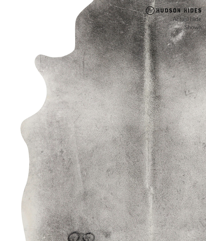 Medium Grey Large Brazilian Cowhide Rug 6'10"H x 5'6"W #85647 by Hudson Hides