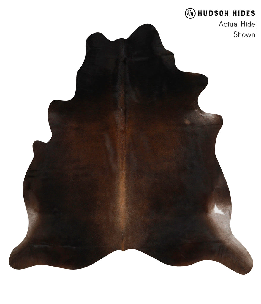 Chocolate X-Large Brazilian Cowhide Rug 6'10"H x 6'7"W #85656 by Hudson Hides