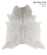 Medium Grey X-Large Brazilian Cowhide Rug 6'7"H x 6'5"W #85669 by Hudson Hides