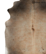 Grey with Beige X-Large Brazilian Cowhide Rug 6'11"H x 6'1"W #85672 by Hudson Hides