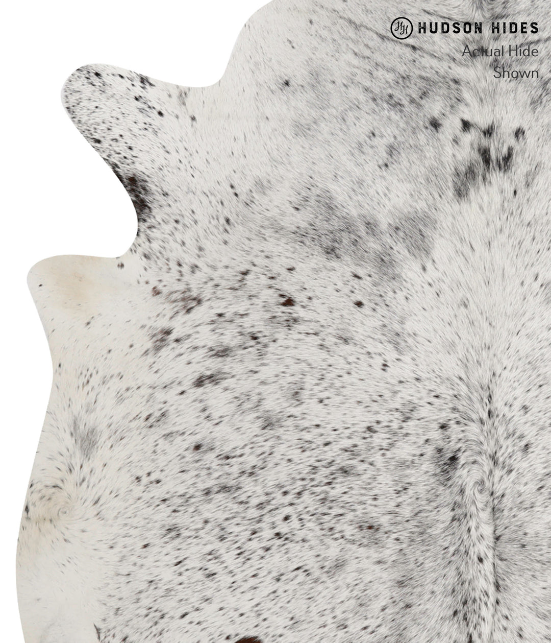 Salt and Pepper Black XX-Large Brazilian Cowhide Rug 7'2"H x 7'1"W #85