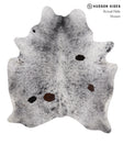 Salt and Pepper Black Large Brazilian Cowhide Rug 6'7"H x 5'10"W #85784 by Hudson Hides