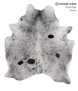 Salt and Pepper Black Large Brazilian Cowhide Rug 6'7"H x 5'10"W #85784 by Hudson Hides
