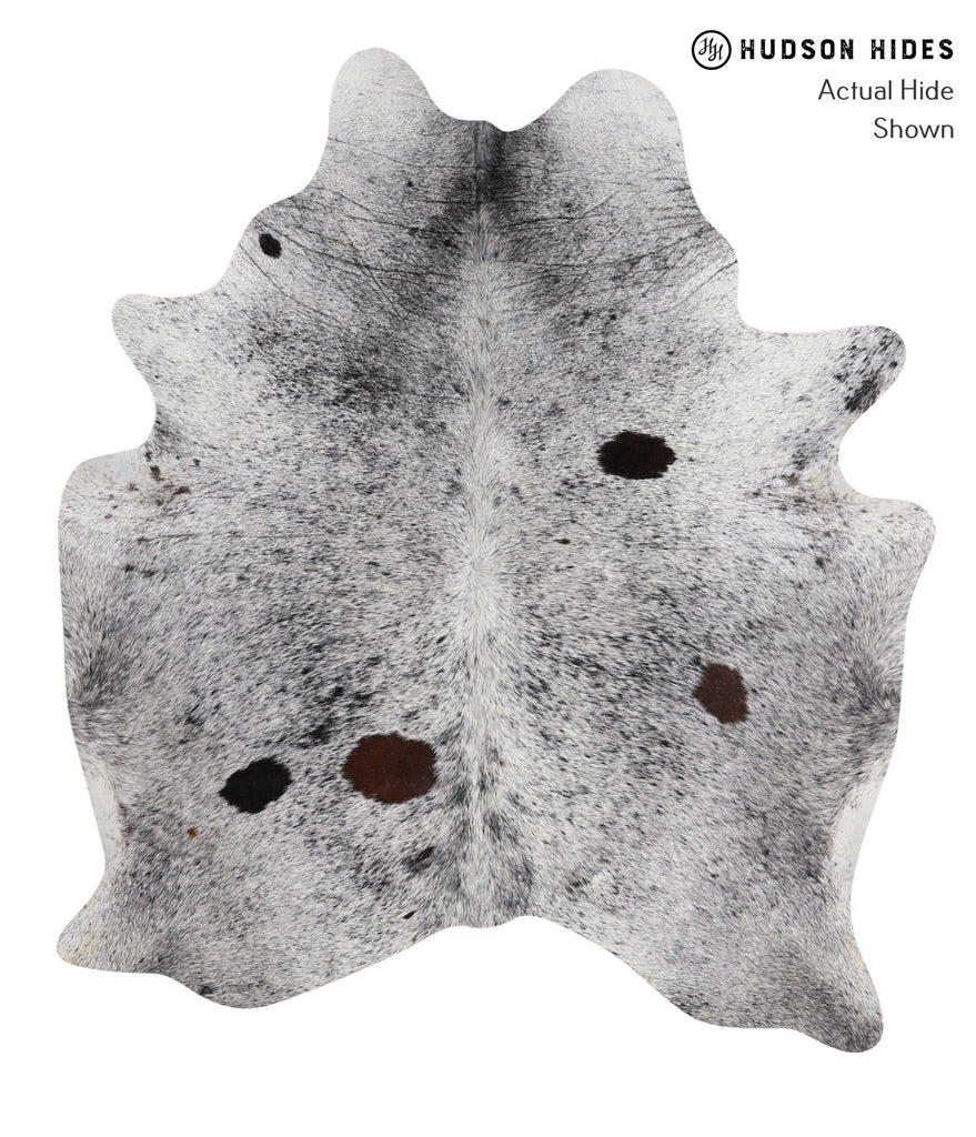 Salt and Pepper Black Large Brazilian Cowhide Rug 6'7"H x 5'10"W #85784 by Hudson Hides