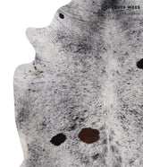 Salt and Pepper Black Large Brazilian Cowhide Rug 6'7"H x 5'10"W #85784 by Hudson Hides
