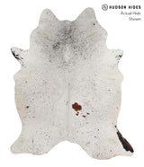 Salt and Pepper Black X-Large Brazilian Cowhide Rug 7'7"H x 6'1"W #85848 by Hudson Hides
