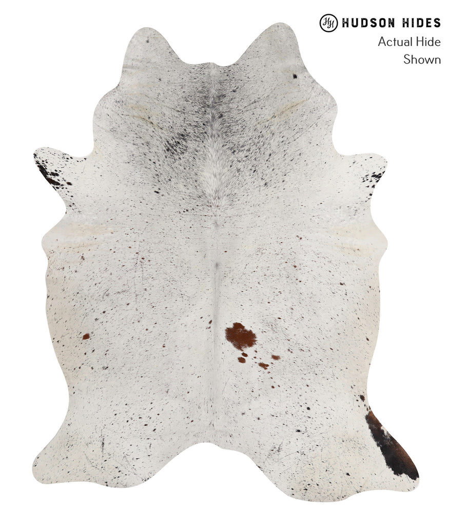 Salt and Pepper Black X-Large Brazilian Cowhide Rug 7'7"H x 6'1"W #85848 by Hudson Hides
