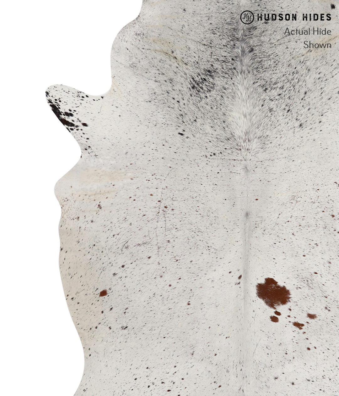 Salt and Pepper Black X-Large Brazilian Cowhide Rug 7'7"H x 6'1"W #858
